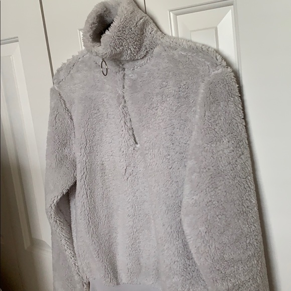 Topshop Fuzzy 1/4 Zip-up - Picture 4 of 5